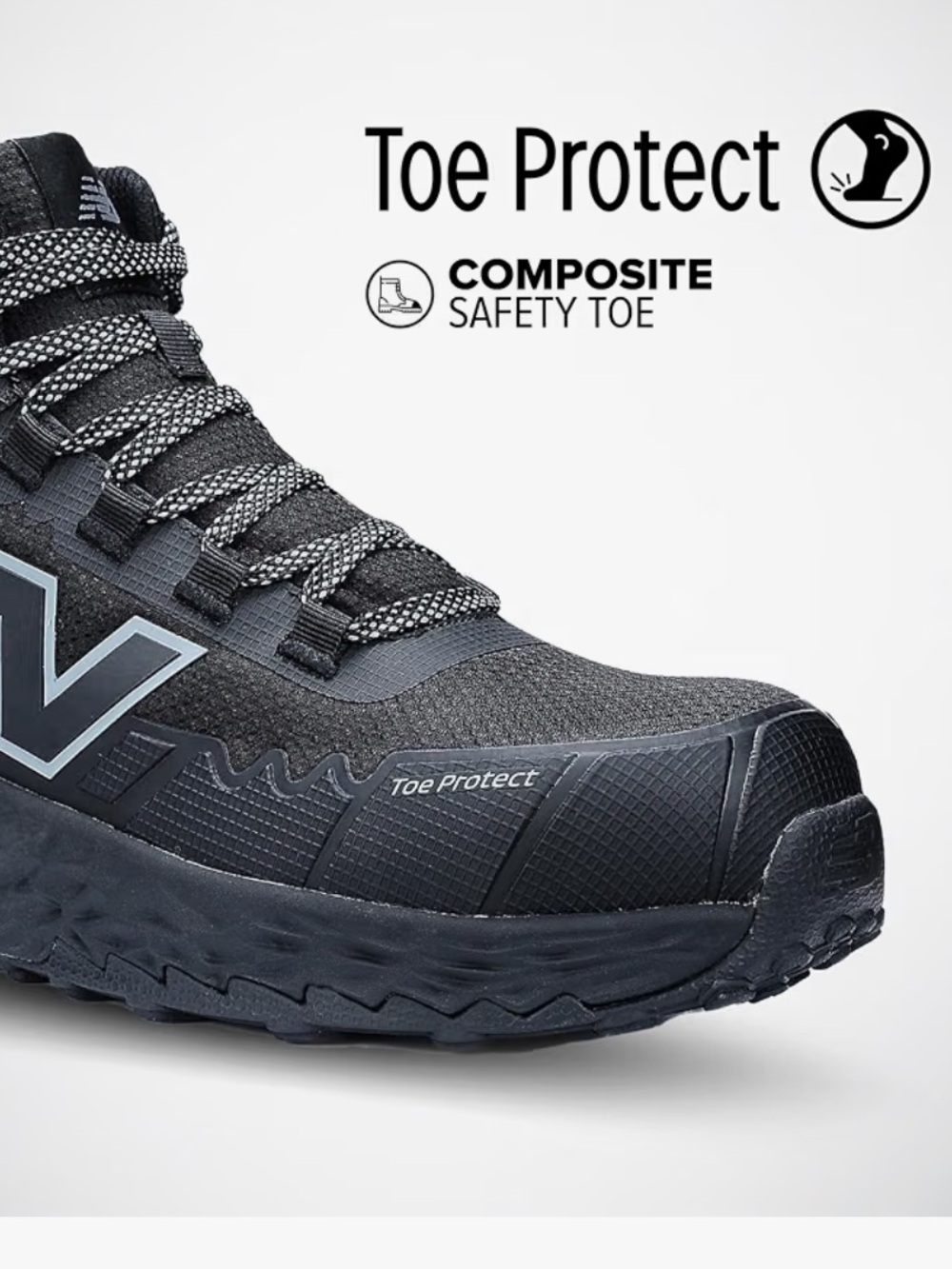 New Balance Black/Grey Composite Toe Athletic Work Shoe